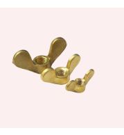 Brass Standard Wing Nuts Thumb Screw Type, Quick Release Hand Tightening Wing Nuts for Industrial Assembly Furniture and Equipment Maintenance
